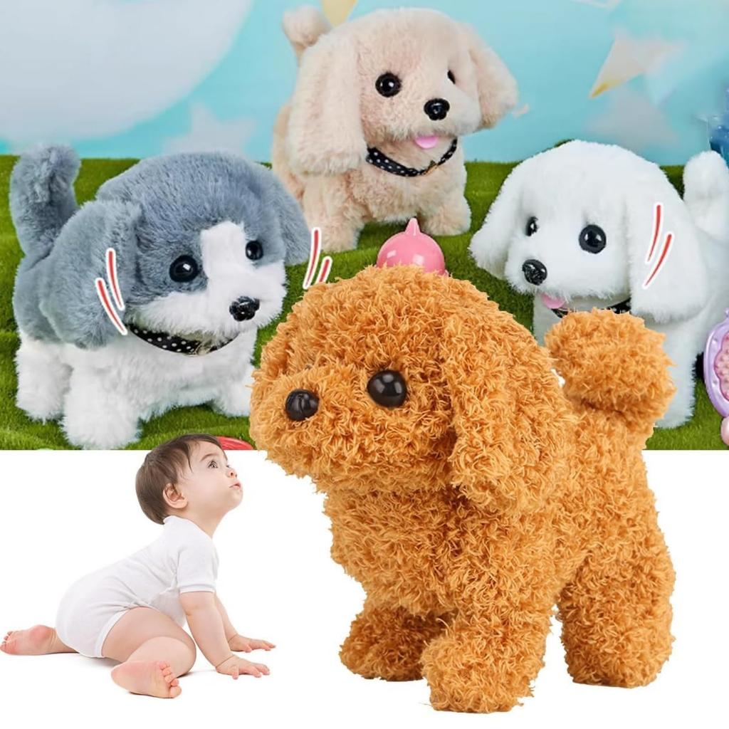 Pop Meow 2025 Neues Simulations-Haustier Hund Plüschtier, Interaktives Roboter-Spielzeug Multifunktionales Lernspielzeug mit Sprach- und Aktionsfunktionen, Rollenspiel