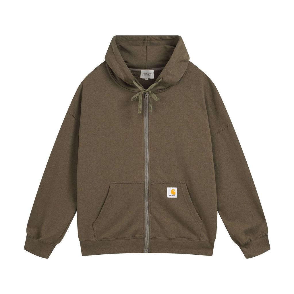 Carhartt Huvförsedd Fleece Cardigan med Dragkedja och 3D-logotypmönster