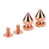 100 Sets Spiked Cone Spike Stud Rose Gold High Hardness Screw Back Studs Spikes Kit for DIY