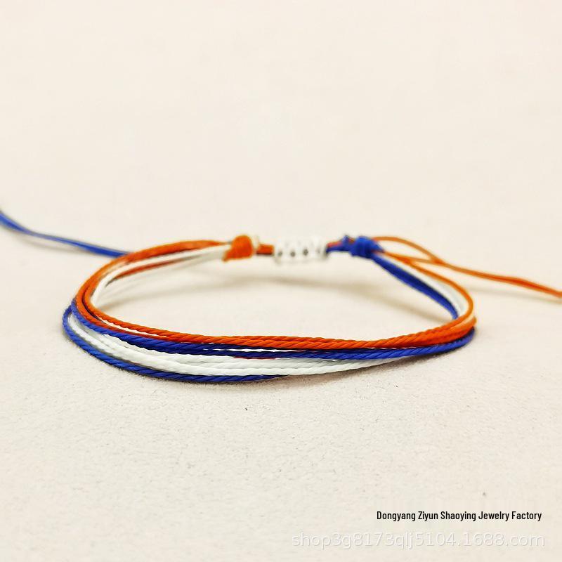 Boho-Armband aus handgefertigtem, gewachstem Kordel für Damen & Herren - Wasserdicht, Gewebter Strand-Stil.