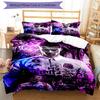 Ronaldo's Player Purple Kit Bedding Set, Breathable Duvet Cover with Pillowcases, Soft Bed Linen for Bedroom Home Decoration, Perfect Festival Birthda