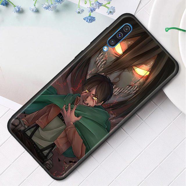 Kryt na telefon pro Samsung Galaxy A50 A70 A10 A20e A30 A40 A20s A10s A10e A80 A90 A60 A30s Silikonový kryt pouzdro Attack On Titan Anime