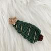 Soft Christmas Hair Clip Woolen Yarn Christmas Tree Hairpin Knitted Xmas Barrettes  Christmas