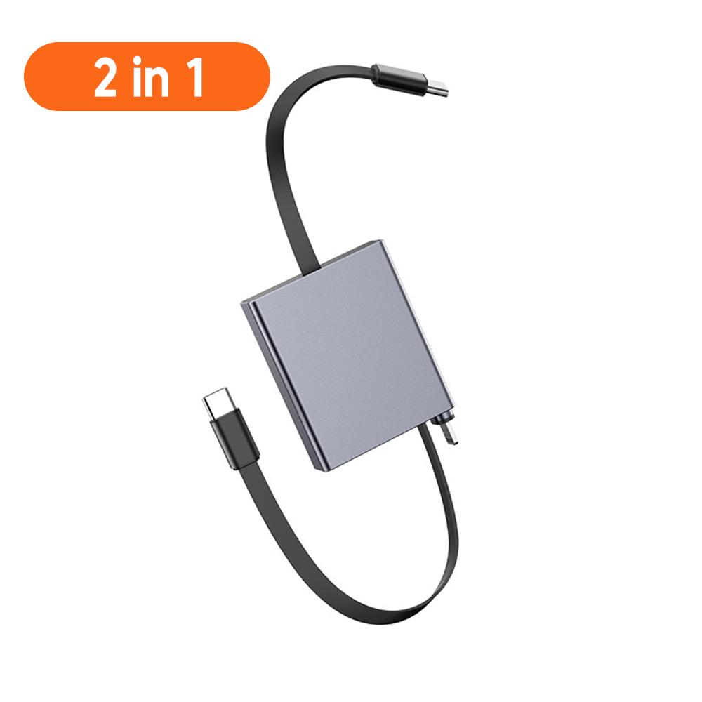 66w USB C Cable Type-C to Type-C Fast Charging Data Retractable Transfer Cable For iPhone 17/16/15 Xiaomi Huawei Samsung Phones