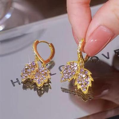 Exquisite 2024 Violet Leaf Ear Cuffs: High-End Design for Elegant Appeal
