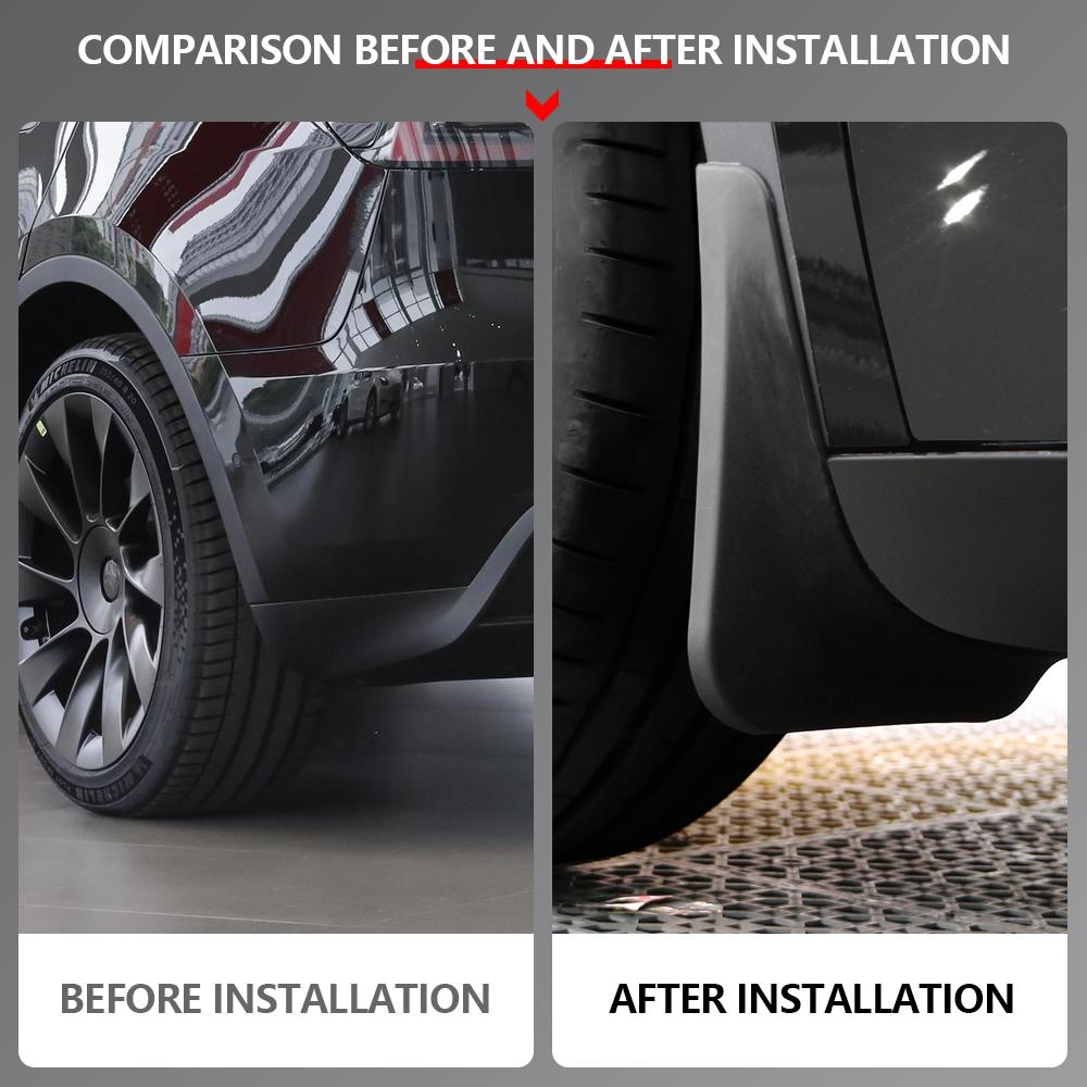 For Tesla Model Y 3 Modely Model3 Highland Mudguards Mudflaps 4Pcs Mud Flaps Fender Splash Guard Protector Accessories