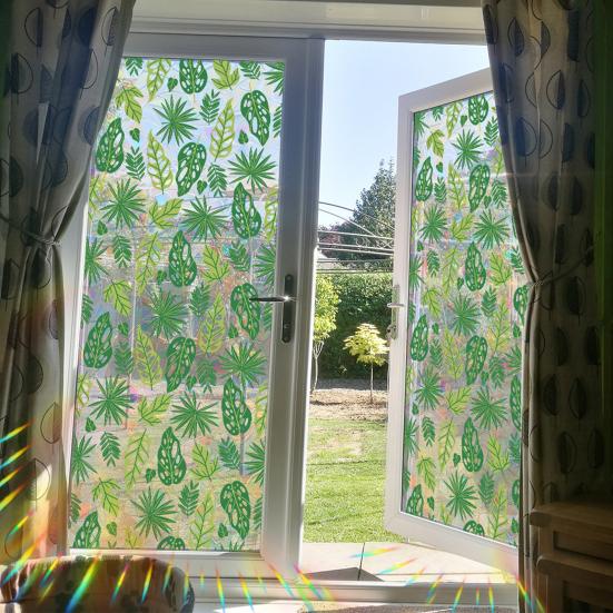 Window Decals Plant Vine Design Double-Sided Visibility Electrostatic Adsorption Glass Sticker Home Shop Decoration