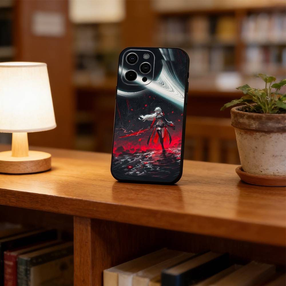Anime Goddess Phone Case For iPhone 17, 16,15,14,13,12,11 Plus,Pro Max, Others Soft Black Cover