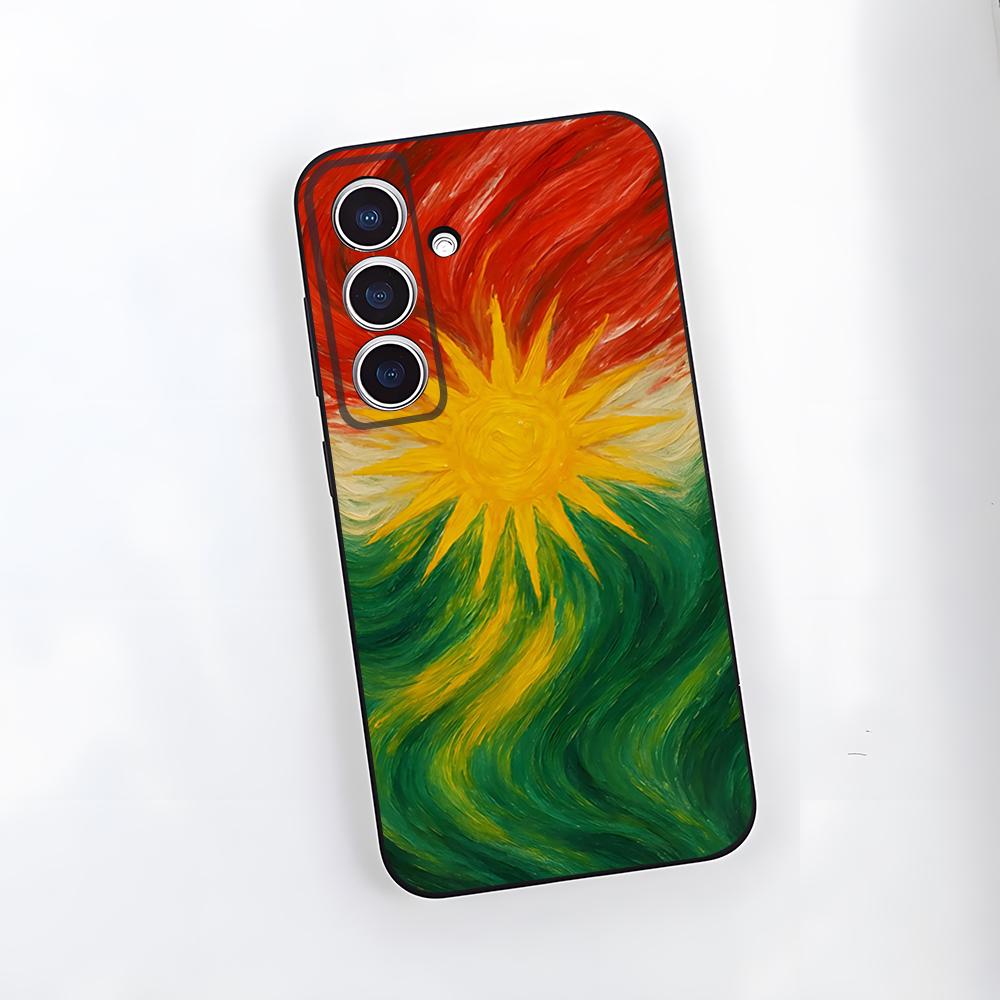 Kurdistan Flag Phone Case For Samsung A25 A13 A33 5G A54 A36 A35 A56 A52 A14 Shockproof Soft Cover