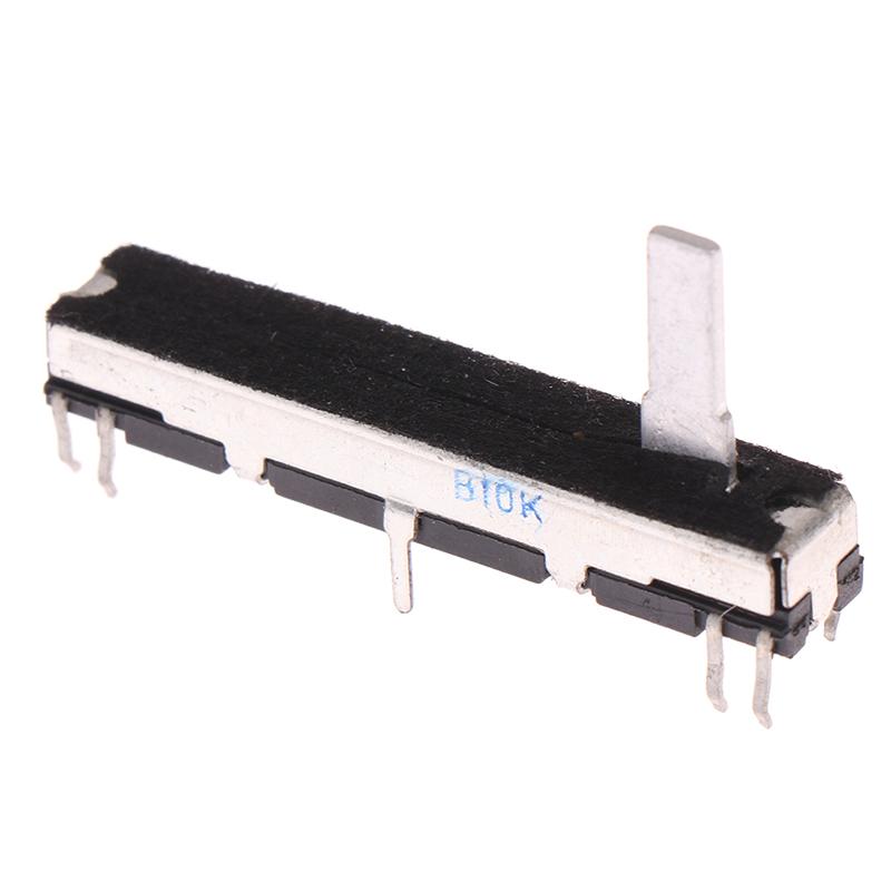 1ks 45 mm posuvný potenciometr Stereo kanál B10K Osa posuvný zdvih 30 mm