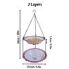 Beautiful Two Layer Hanging Bird Water Dish With smooth For low maintenance