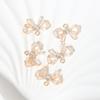 Sparkling Bow Zirconia Charms for Handmade Earrings Necklaces, 2pcs Set