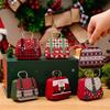Holiday Themed Metal Carry Case Christmas Theme Tin Carry Holder for Gifts and Trinket with Convenient Handle