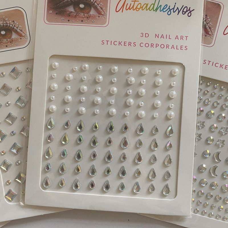 

Diamond Pearl Stickers Face Makeup Stage Makeup Face Lifting Belt Rhinestone Tears Diamond Sticker Makeup Rhinestone Nail Stickers Ornament XINGX LT2-one for each section (4 in total)