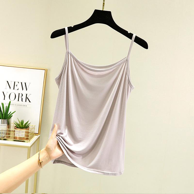 Modal sling vest women's summer thin inner sleeveless base large size loose fat mm outer wear thin top