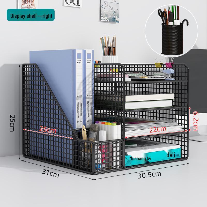 Multi-Layer Office Desk Organizer and File Storage Rack
