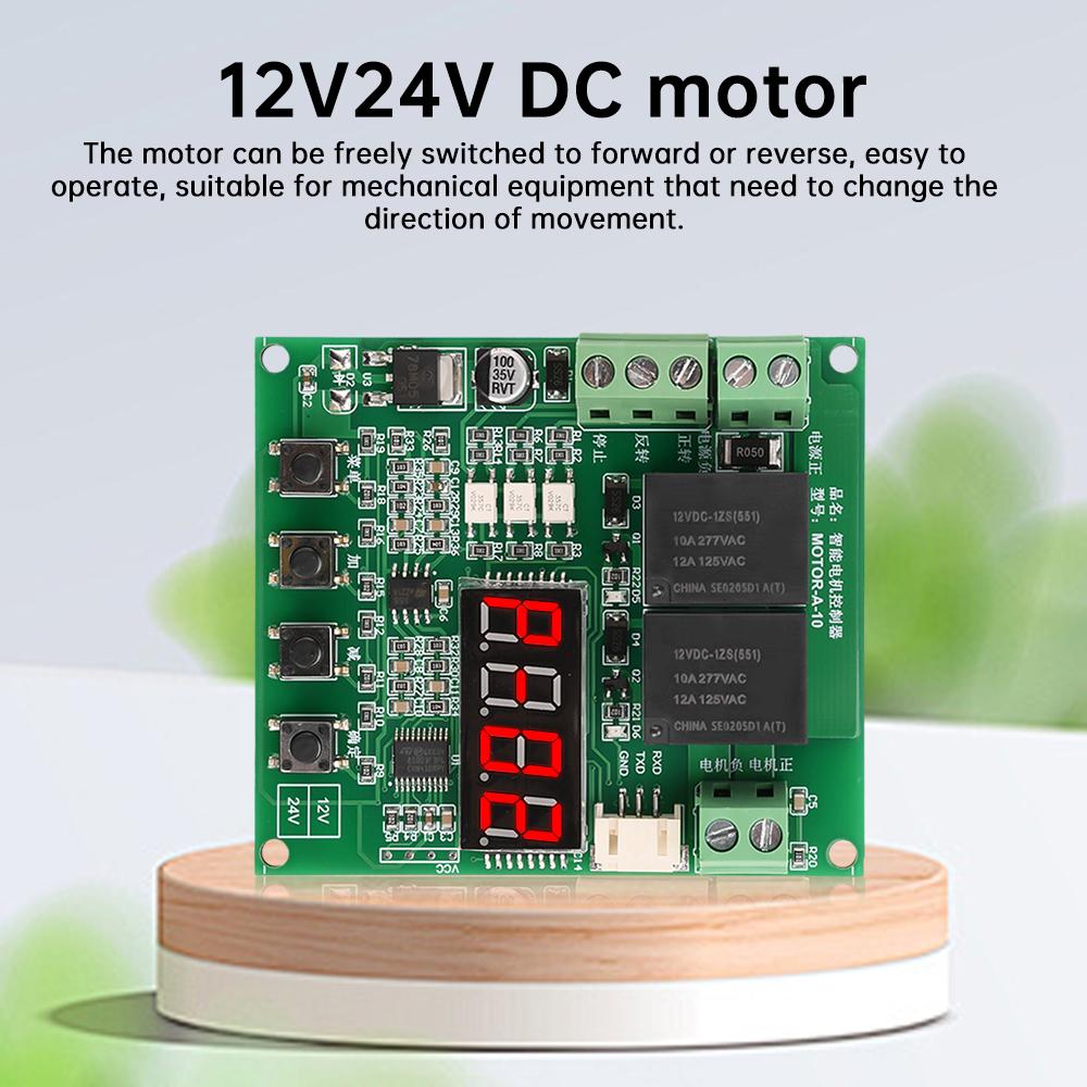 DC12V/24V Controller Drive Module Motor Forward Reverse With Limit Timing Overcurrent Blocking Protection Delay Control Module