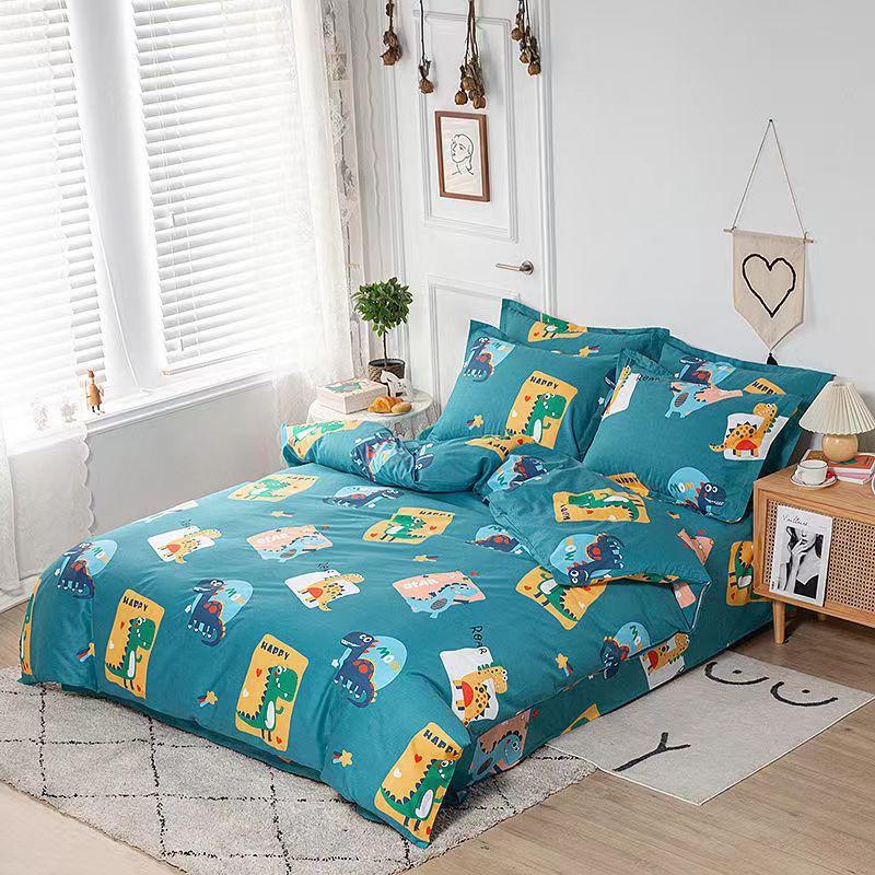 King Size/Queen Size/Twin Size Bed Sheet, Quilt Cover, Pillowcase Three-piece Set/four-piece Set Thick Cotton Bedroom Simple Bedding High Quality