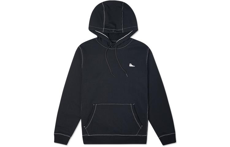 Converse Sweatshirts Unisex Black Hooded Moderate Regular 10021571-A01 M