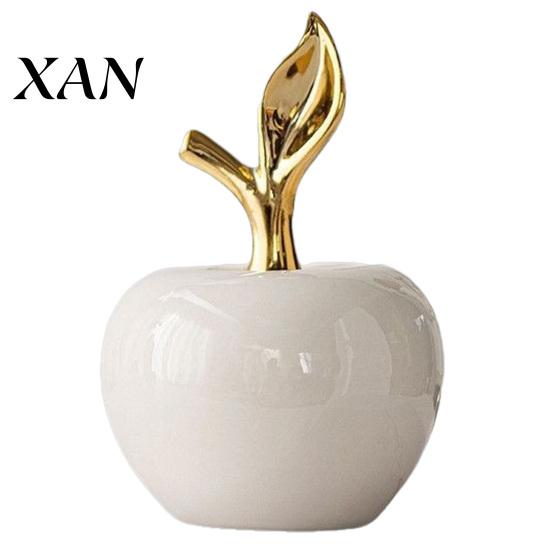 Manzanas Decorativas de Resina Adornos Figura con Hoja, Adorno de Fruta Minimalista, Pantallas Creativas para Mesa de Entrada Artesanía Arte Escritorio Oficina