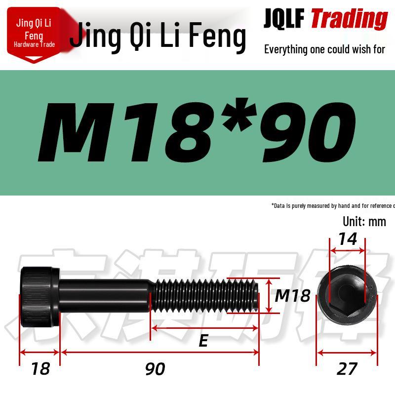 M6-M24 High-Strength Black Hex Socket Reverse Thread Cap Screw