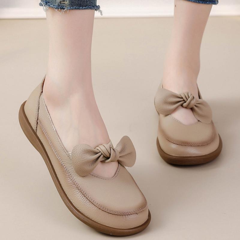 Retro Leather Shoes, Genuine Leather Thick-soled Mary Jane Shoes, Women's Soft-soled Single Shoes, Lazy Shoes, Comfortable and Versatile Shoes