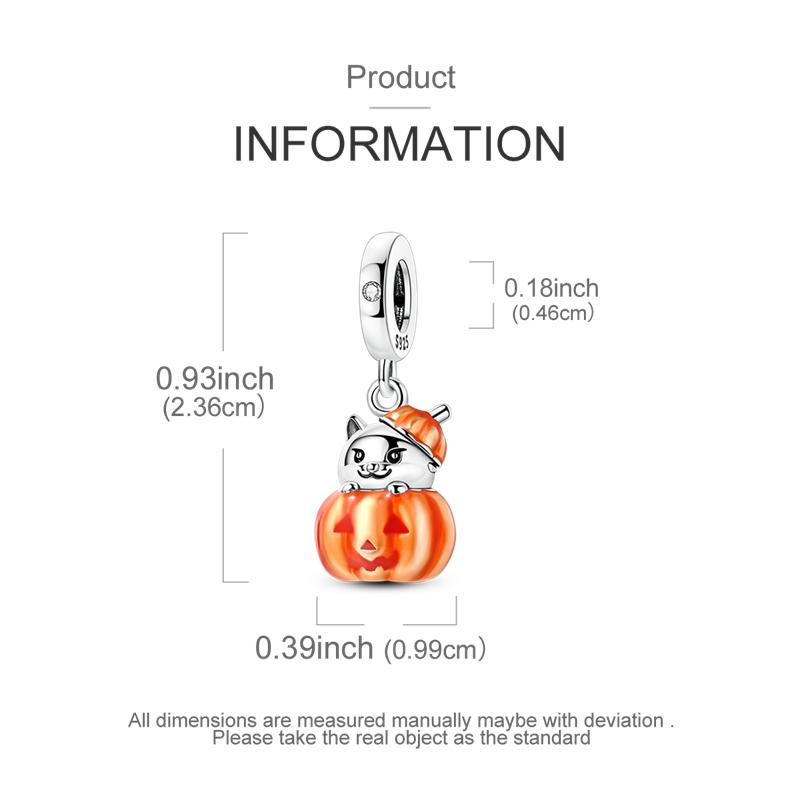 Copper Halloween Witch Pumpkin Poison Elements Charms Pendant Fit Original Charm Bracelets Women Diy Jewelry Gift