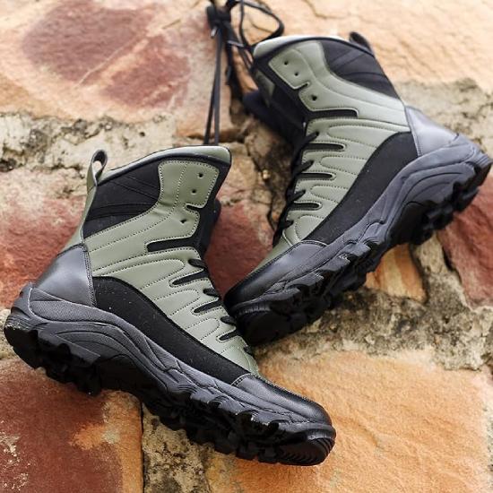 Bacca Bucci FLAME Original 7-Eye Moto Inspired Mild Water Proof High Top Ankle Snow Boots for Men