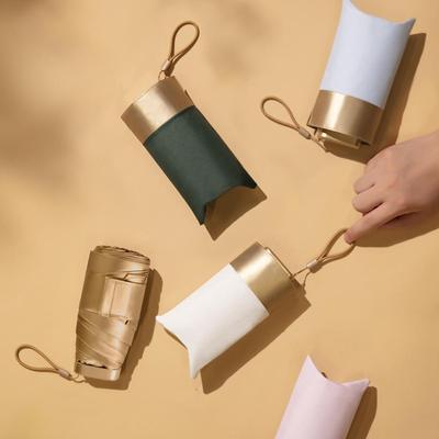 Mini Folding Pocket Umbrella Fashion Women's Portable Rainy and UV Protection Sun Umbrella Male Parasol Practical Holiday Gift