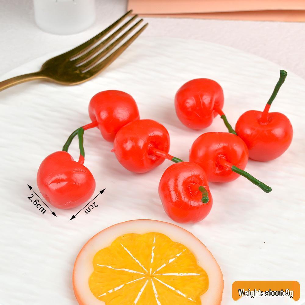 Simulation Mini Fruit Keychain: High-Quality PVC Fake Strawberries and Cherries