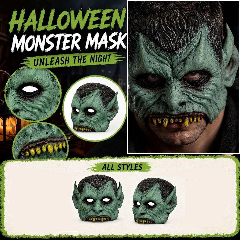 Halloween Orc Horror for Costume Party - Scary Face Prop for Cosplay
