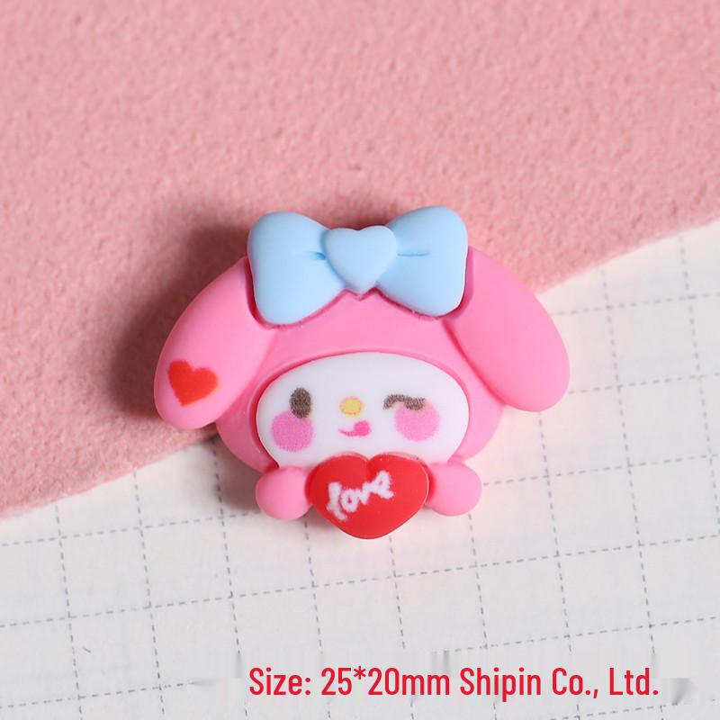 Стикеры-наклейки из смолы Sanrio Мультяшное Сердечко: Декор для чехла телефона, автомобиля и кружки своими руками