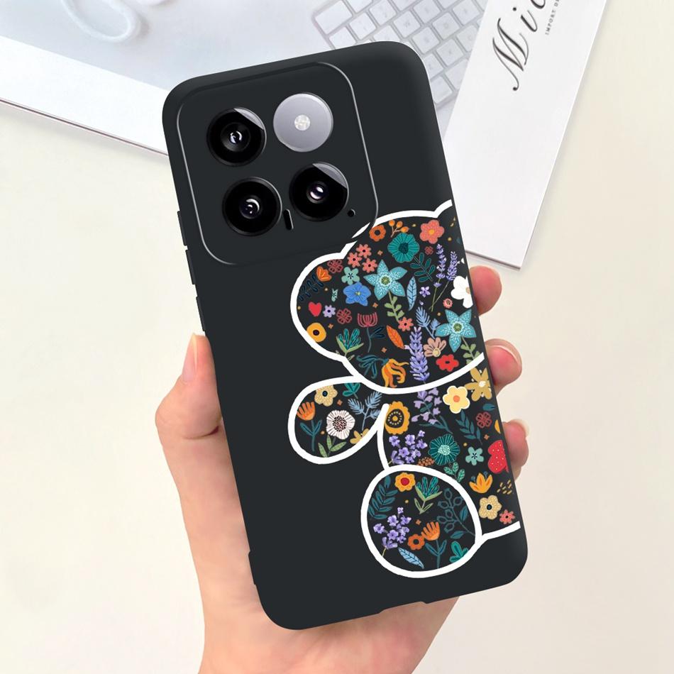 For Xiaomi 14 Phone Case Xiaomi Mi 14 5G Mi14 2024 Cute Cat Cartoon Jelly Silicon Soft Protective Back Cover