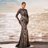 Grenzüberschreitendes Europäisches und Amerikanisches Neues High-End Langärmeliges Bankett Fischschwanz Abendkleid Brautjungfernkleid Hochwertiges Kleid Langes Kleid
