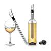 2PCS Stainless Steel Wine Chiller Stick, Rapid Wine Cooler & Aerator, Portable Wine Bottle Chiller for Red & White Wine