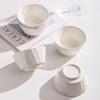 Simple White Ceramic Rice Bowls