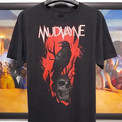 Mudvayne Unisex Graphic T-Shirt Black Short Sleeve with Bold Skull Raven Design S-5XL Casual All-Season Wear Machine Washable