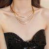 Copper Link Long Tassel Choker Exquisite Luxury Jewelry Multi-Layer Tassel Necklace  Wedding Bridal