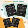 4 THOUGHT First & Last Day of School Chalkboard Sign- 11x14 Inch Double-Sided Reble Signs for Kids, Back to School Photo Prop for Kindergarten