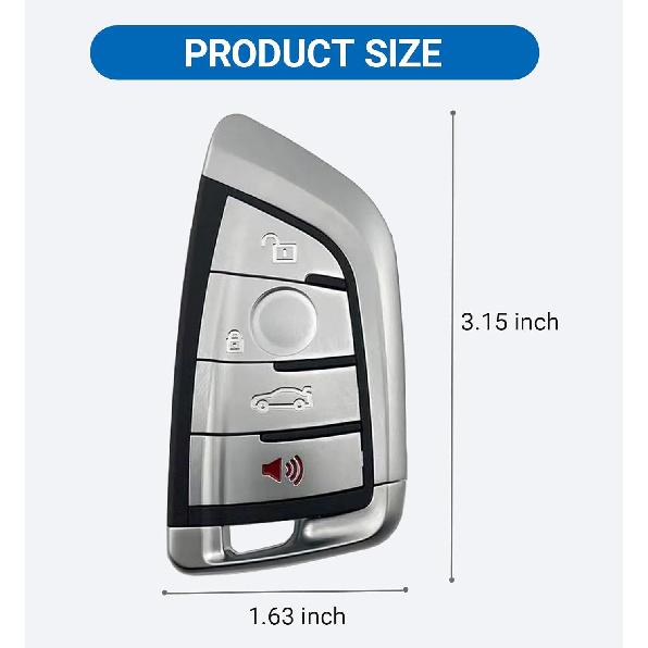 Replacement Key Fob Cover Case fit for BMW X1 X3 X5 X6 X7 1 2 5 7 Series Keyless Entry Remote Control Key Fob Shell