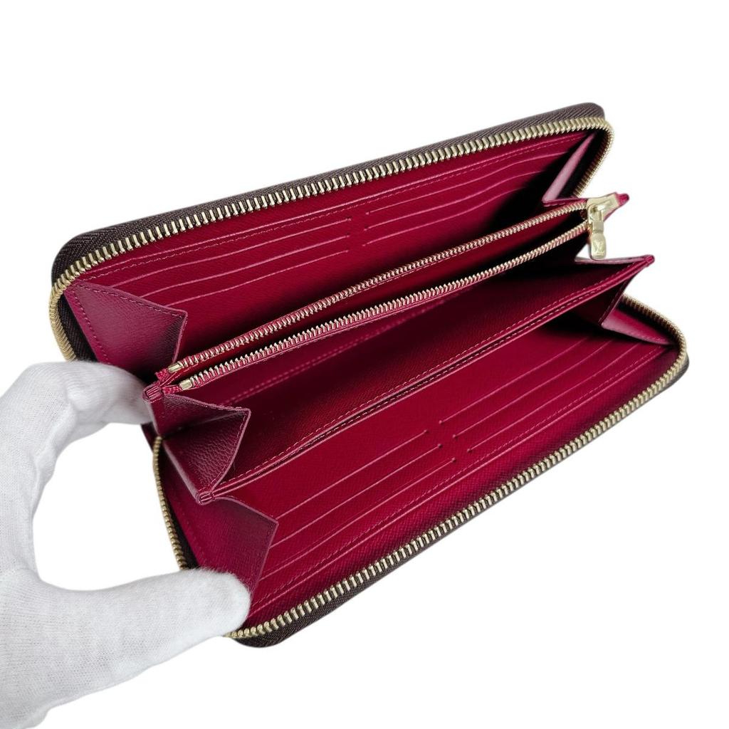 LOUIS VUITTON Monogram Zip Around Long Wallet purse Monogram canvas Brown M60017 Used