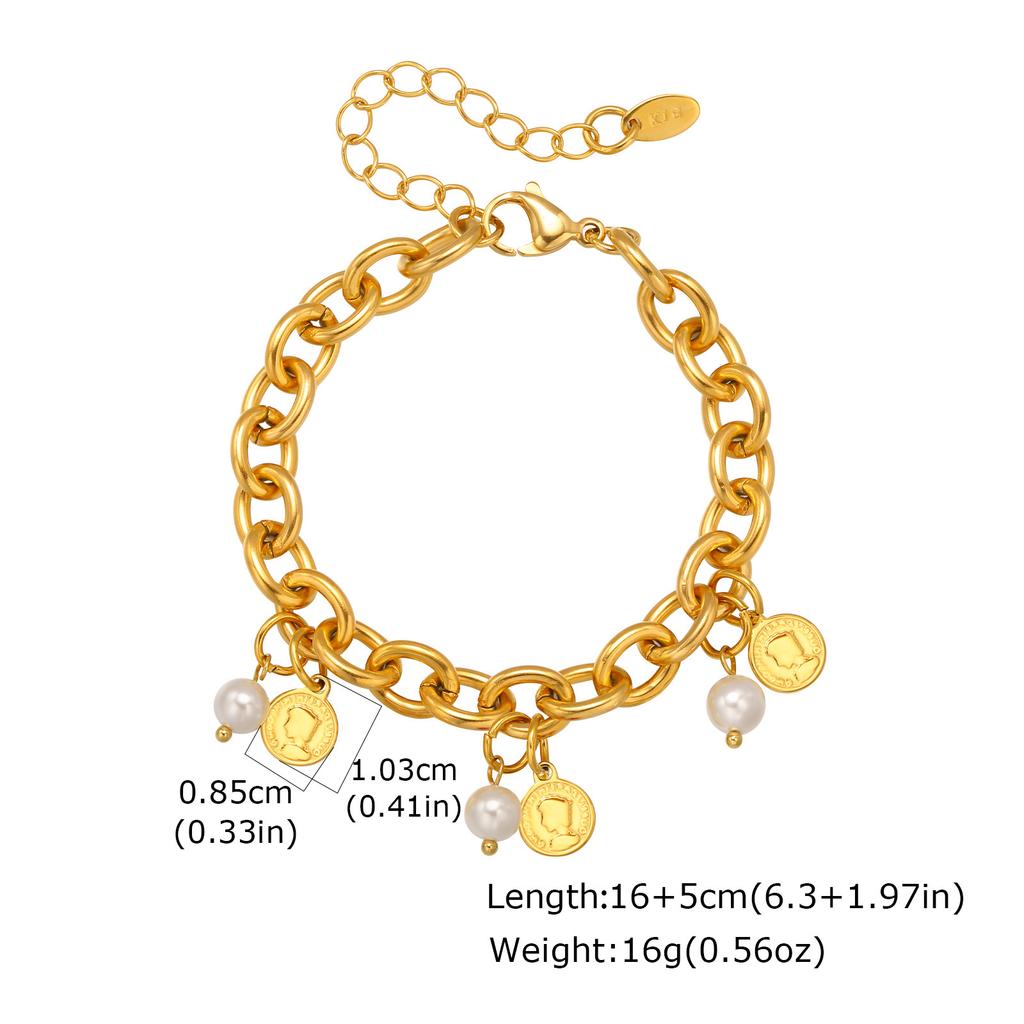 Sweet Mori Cherry Strawberry Pearl Stainless Steel Bracelet Women'S, Versatile Premium Adjustable Jewelry
