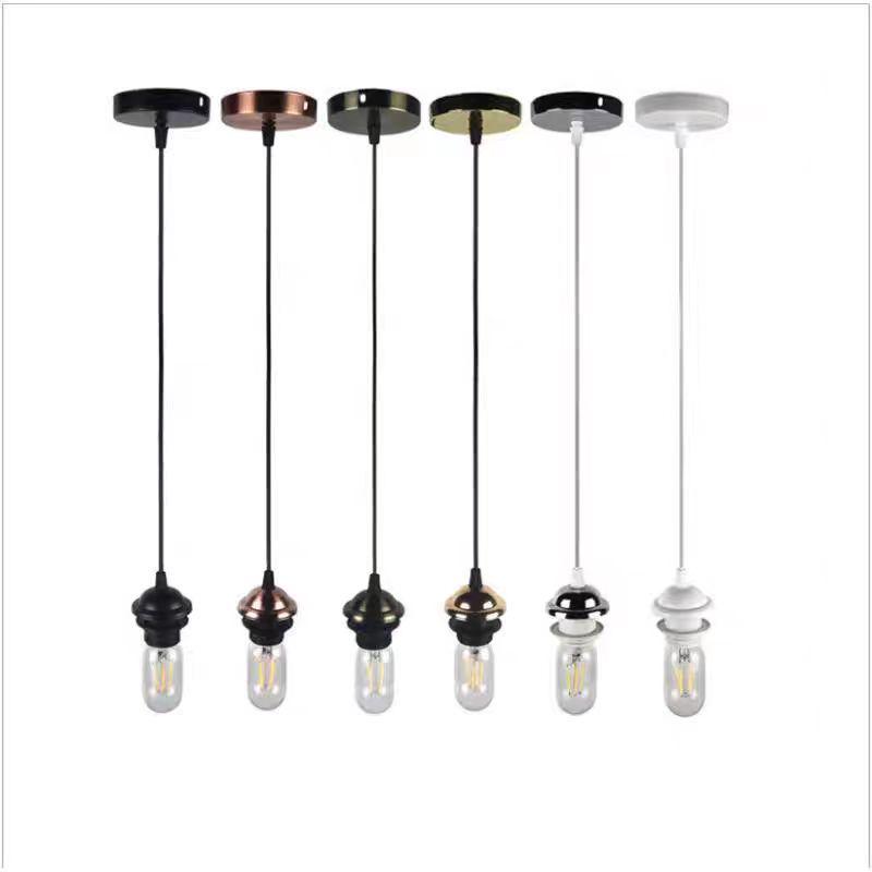 Industrial Retro E27 Aluminum Pendant Lamp Holder with Wire