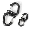 S Shape Carabiner with Lock, 360 Degree Rotation Keychain Carabiner Multifunctional Rotating Keychain Belt Key Holder