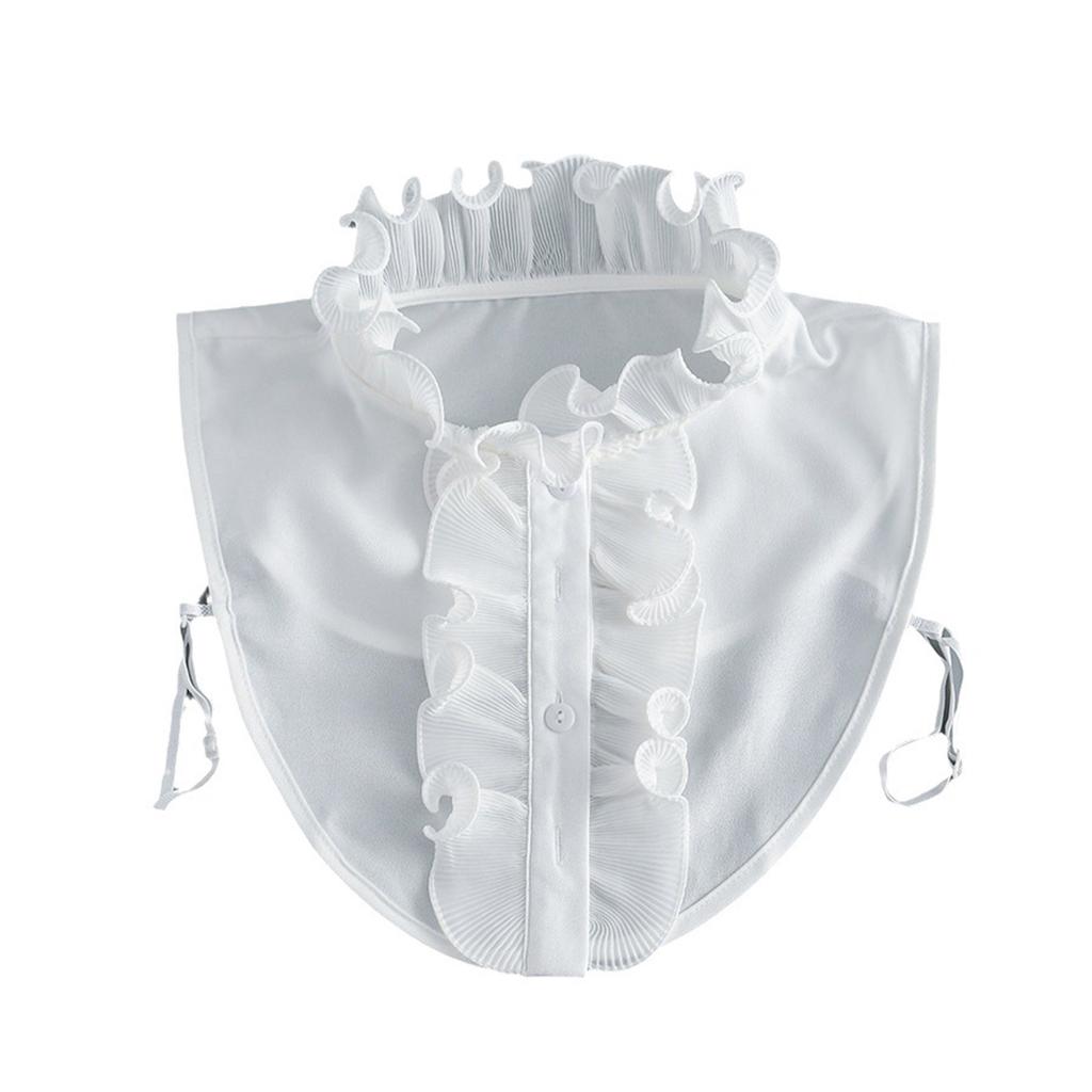 Lapel False Collar Ruffle Edge Collar Universal Shawl Neckwrap for Women Summer Dress Female Blouse Shirt Accessories
