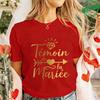 French Bachelorette EVJF Party T-Shirts Future Bride Team Gold Foil Print Women Clothing Short Sleeve Tees for Bridal Shower