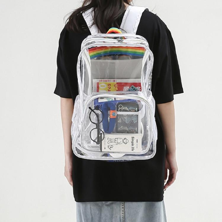 Fashion Bookbags Waterproof Clear Bags Teens Student Schoolbag Casual Bags