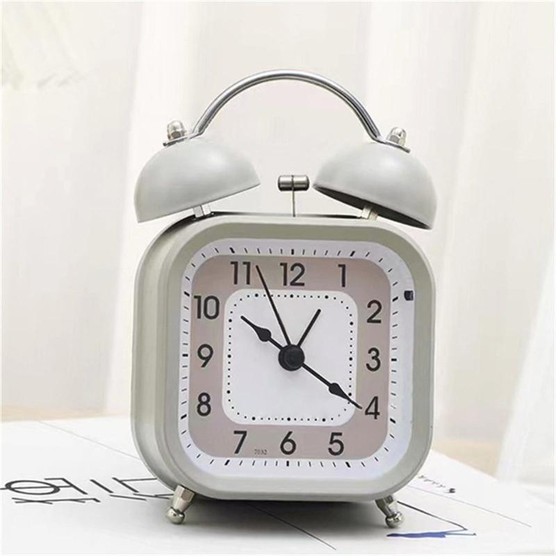 3'' Mechanischer Wecker Genaue Zeitanzeige Studentenuhr Lauter Ton, Batteriebetrieben Metallrahmen
