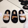 Thick-bottomed small fragrant fluffy slippers for women to wear in autumn and winter 2025 new cute home women's winter fluffy slippers