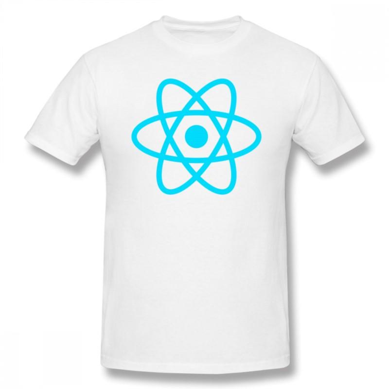 Javascript T Shirt React Cartoon Print TShirt Unisex Casual T Shirts Summer Male Short Sleeve  Cotton Tee Shirt Funny Tshirt S